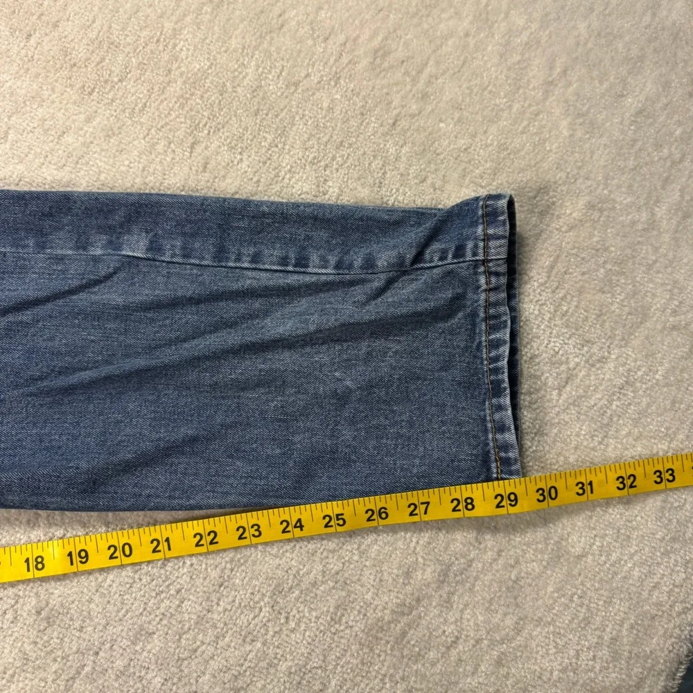 Levi's Jeans Mens 32x30 Blue 505 Regular Fit Straight Leg Medium Wash Denim